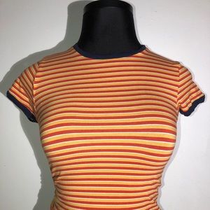 Forever 21 Striped Multicolored Shirt